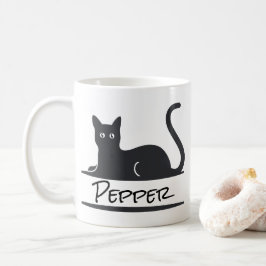 Svart Katt Personlig Kaffemugg