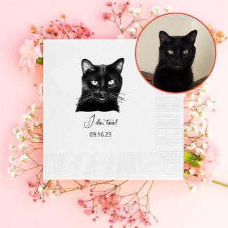 Svart katt-Personlig som jag också gör Pappersservett