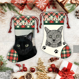 Svart Katt-Personligens julklapp Liten Julstrumpa