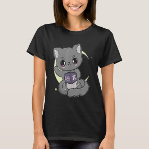 Svart Katt Pi-dagen Kattunge Meow 3 14159 Neko Mat T Shirt