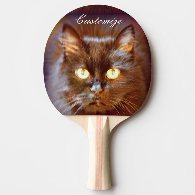 svart katt pingisracket (Framsidan)