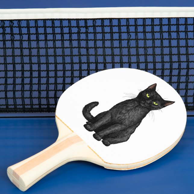 Svart katt pingisracket (Insitu)