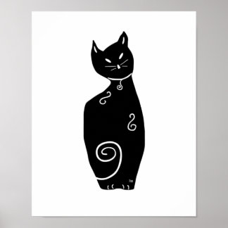 Svart Katt Poster
