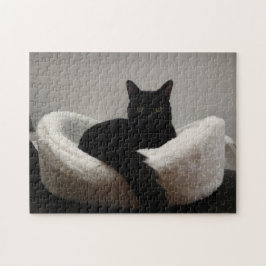 Svart katt pussel