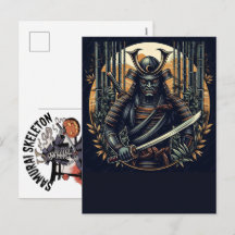 Svart Katt Samurai Japansk Krigare Vintage