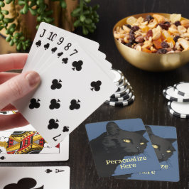 Svart katt sarkastisk kuslig vintage illustration casinokort