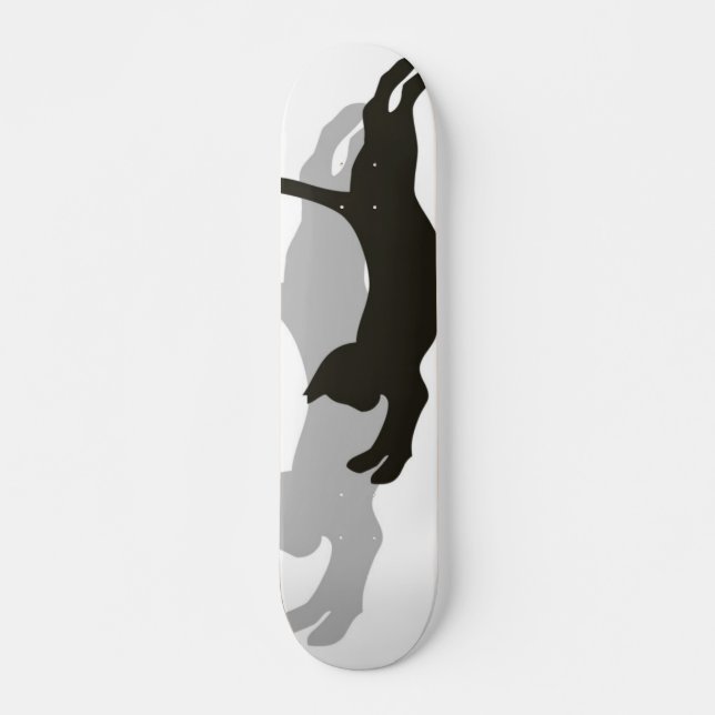 Svart katt skateboard bräda 19,5 cm (Framsida)