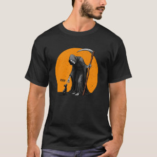 Svart Katt Skelett Hand Boop Katt Älskare Hallowee T Shirt