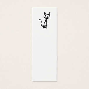 Svart katt som Winking. Litet Visitkort