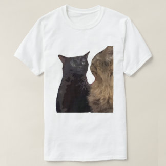 Svart katt som zonar ut t shirt