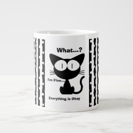 Svart katt, söt katt, modern jumbo mugg