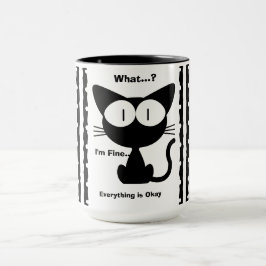 Svart katt, söt katt, modern mugg