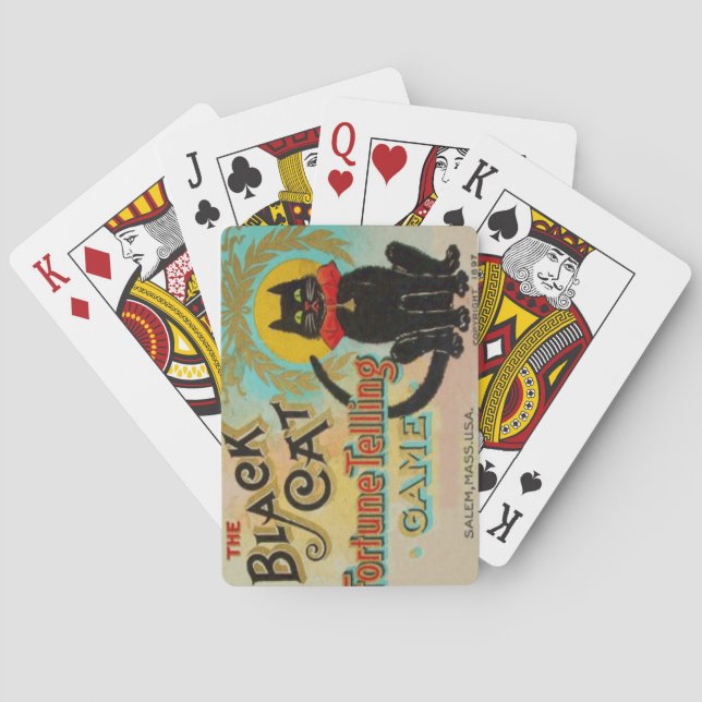Svart Katt Spådomsspel Kortlek (Baksidan)