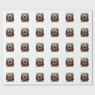 Svart Katt Speciell Kärlek Halloween Pumpa Fullmån Presentpapper