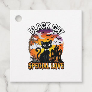 Svart Katt Speciell Kärlek Halloween Spökhus Fladd Gåvor Etiketter