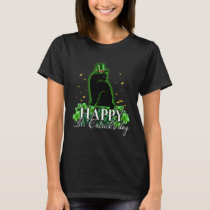 Svart Katt St Patricks Dag Lucky Cat Mamma Katt Pa T Shirt