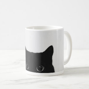 Svart Katt Stare Mugg