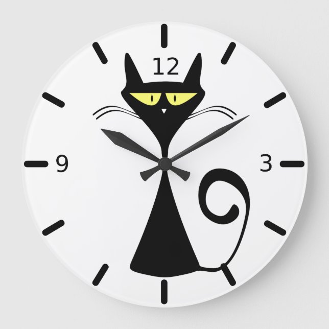 Svart katt, stor klocka (Framsida)