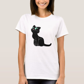 svart katt t shirt