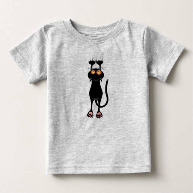 Svart katt t shirt (Framsida)