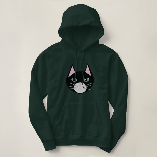 Svart katt t shirt (Design framsida)