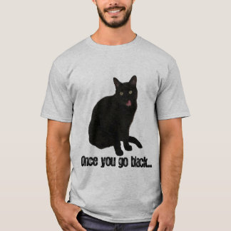 svart katt t-shirt