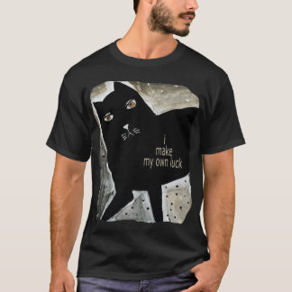 Svart katt t shirt
