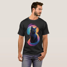 svart katt t shirt