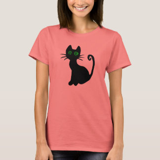 Svart katt T-shirt
