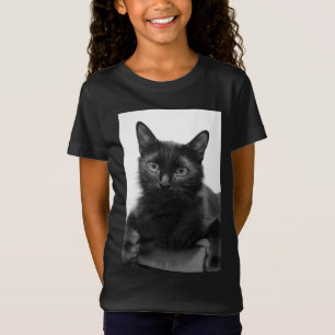 Svart katt t shirt