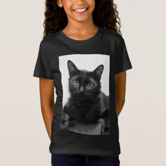 Svart katt t shirt