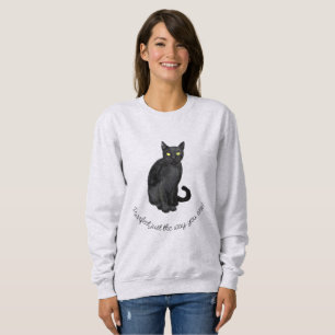 Svart katt t shirt