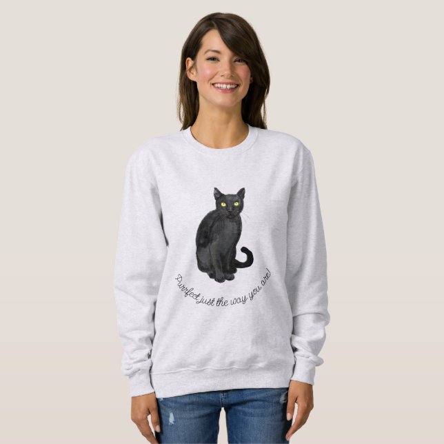 Svart katt t shirt (Hel framsida)