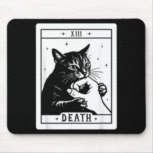 Svart Katt Tarot Död Halloween Kittel Katt Mamma K Musmatta