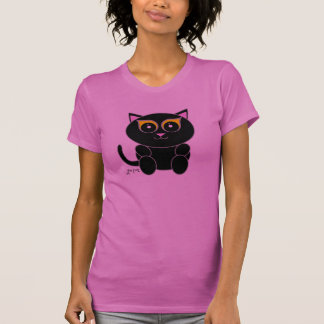 Svart katt tee shirt