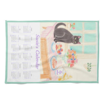 Svart katt & Tekalas Kökshandduk Kalender