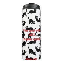 Svart Katt Termisk Tumbler