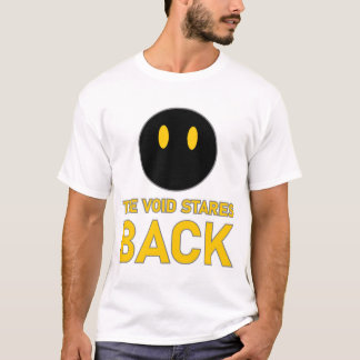 Svart Katt Tomma Ögon Tomheten Stirar Tillbaka T Shirt