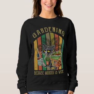 Svart Katt Trädgård För Mord Är Fel Trädgård T Shirt