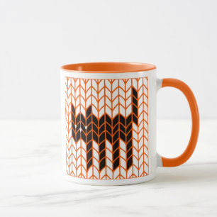 SVART KATT TRÖJA Orange Kombinationsmugg Mugg