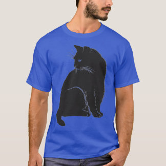 Svart katt Ts T Shirt