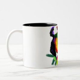 Svart katt Två-Tonad mugg