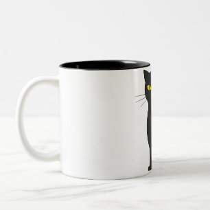 Svart katt Två-Tonad mugg