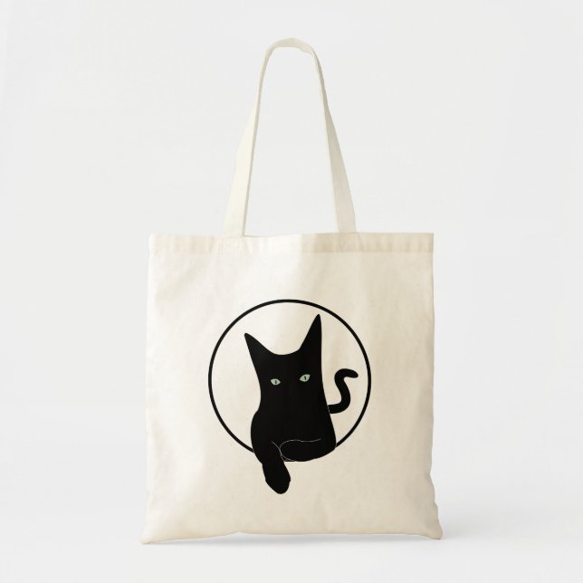 Svart katt tygkasse (Framsidan)