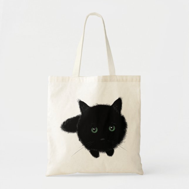 Svart katt tygkasse (Framsidan)
