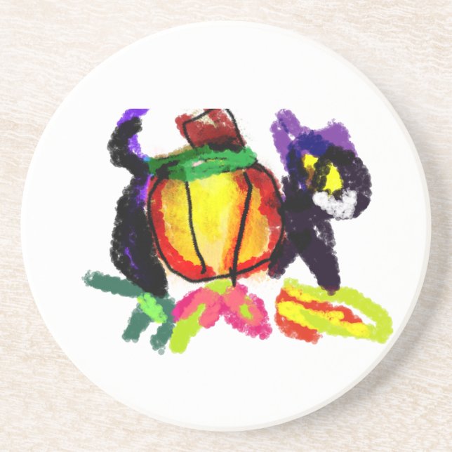 Svart katt underlägg (Framsidan)