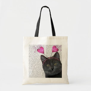 Svart katt-Valentineser Tygkasse