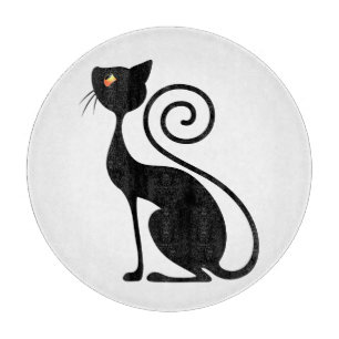 Svart katt Vintage Stil design