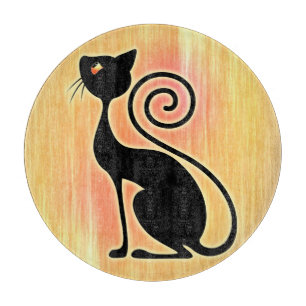 Svart katt Vintage Stil design
