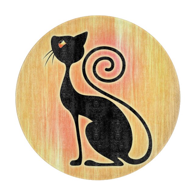Svart katt Vintage Stil design (Framsidan)